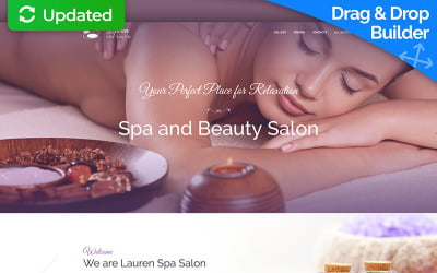 Massage Therapist and Beauty Salon Landing Page Template