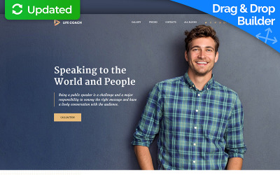 Modèle de page de destination de Life Coach MotoCMS 3
