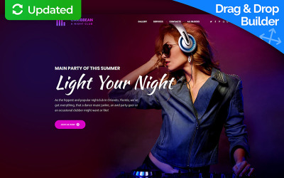 Nachtclub - MotoCMS 3 Landing Page Template