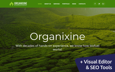 Organixine-绿色能源Moto CMS 3模板