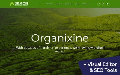 Organixine - Szablon Moto CMS 3 Green Energy