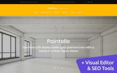 Paintelle - malířský dodavatel Moto CMS 3 šablona