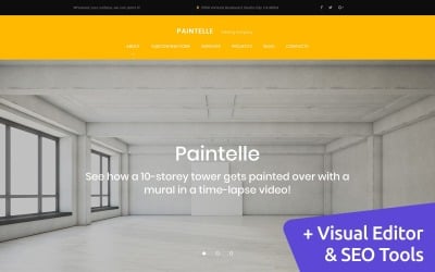 Paintelle - Plantilla Moto CMS 3 de Contratista de Pintura