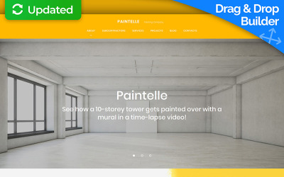 Plantilla Moto CMS 3 "Paintelle - Painting Contractor" #67997