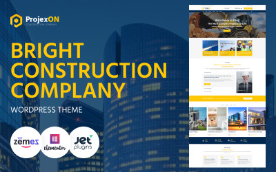 Projexon - Šablona WordPress s motivem Bright Construction Complany