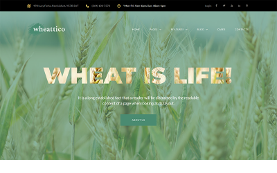 Responsive Wheattico - Crop Farm Responsive WordPress Theme #67924