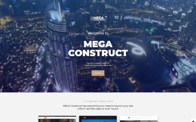 Responsivt Mega Construct - Construction Company Multipage HTML5 Hemsidemall #67941