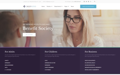 WordPress Theme namens "Deep Mind - Psychology Clinic" #67951