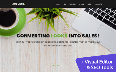Augusto - Freelance Designer Moto CMS 3-sjabloon