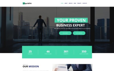 Liquiditt - Business Consulting Moto CMS HTML Template #68015