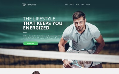 ProShot - Tennis Club Moto CMS HTML Template