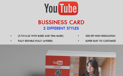 Youtube Channel Business Card - Corporate Identity Template