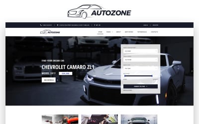 Autozone - modelo de site HTML5 de bootstrap de revendedor de automóveis