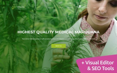 Dispensario de marihuana medicinal - Plantilla Premium Moto CMS 3