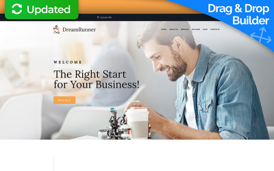 "DreamRunner - Business Bureau" Responsive Moto CMS 3 Template №68173