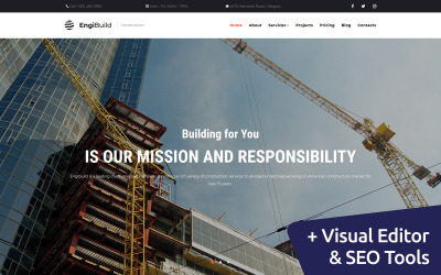 EngiBuild - Modèle Moto CMS 3 pour entreprise de construction