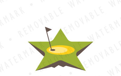 Golf Star Club Logo Şablonu