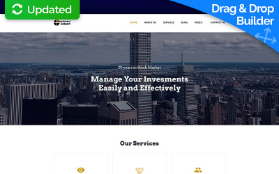 Investment Smart - Шаблон надежного инвестиционного агентства Moto CMS 3