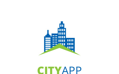 Modèle de logo d&amp;#39;application de ville