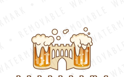 Pivní hrad Logo šablona