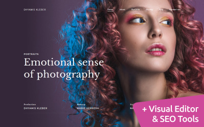 Responsivt Dhyamis Kleber - Photographer Portfolio Premium Moto CMS 3-mall #68199