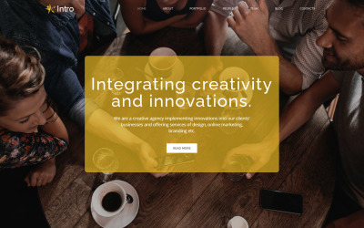 Reszponzív Intro - Dynamite Digital Agency HTML5 Landing Page Template Nyítóoldal sablon 68150