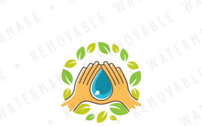 Шаблон логотипа Gift of Water