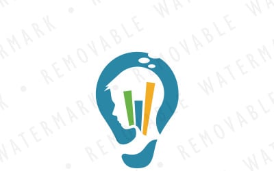Smart Strategy Bulb Logo Template