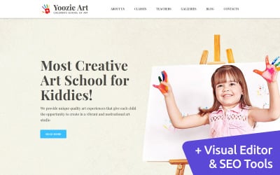 Yoozie - Школа мистецтв для дітей Moto CMS 3 Шаблон