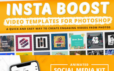 Animated - Instagram Video Templates for Photoshop for Social Media