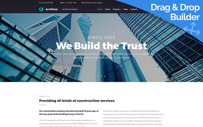 "Architus - Construction Services" - адаптивний MotoCMS 3 шаблон №68239