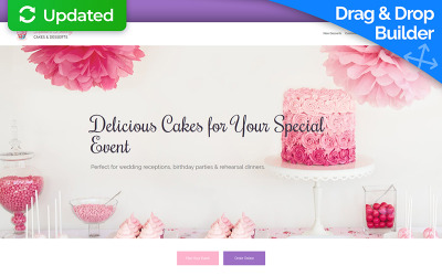 "Bakery MotoCMS 3" - адаптивний Шаблон цільової сторінки №68229