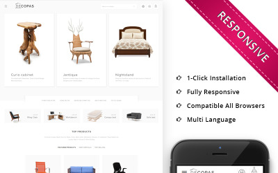 Decopas - Das PrestaShop-Thema des Möbelhauses