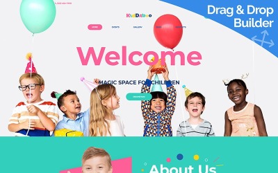 "Kiddaboo - Kid Parties Services" - MotoCMS 3 шаблон №68253