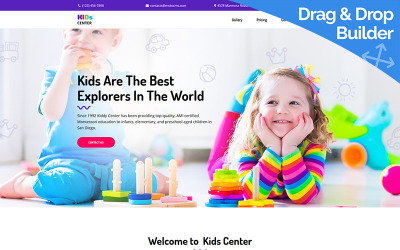 "Kids Center" - адаптивний Шаблон цільової сторінки №68225