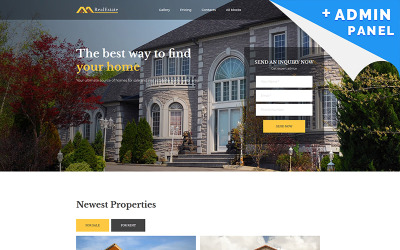 Landing Page Template namens "Real Estate MotoCMS 3" #68221