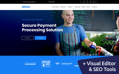 Responsive Billfold - Credit Card Processing Premium Moto Cms 3 #68210
