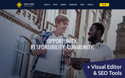 Responsive College Fraternity Moto Cms 3 #68214