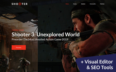 Шаблон Gaming Premium Moto CMS 3