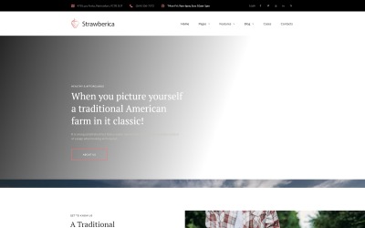 Strawberica - адаптивная тема WordPress для веганской фермы