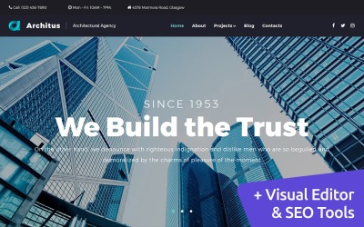 Architus - Modello Moto CMS 3 dei servizi di costruzione