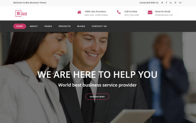 Bizz - Modelo de site HTML empresarial e corporativo