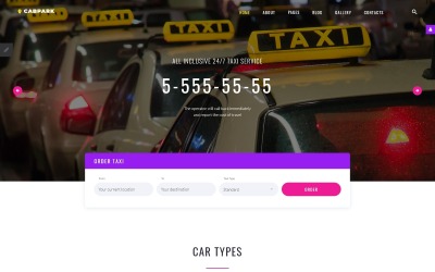 "Cabpark - Fancy Taxi Service Joomla Template" thème Joomla adaptatif #68313
