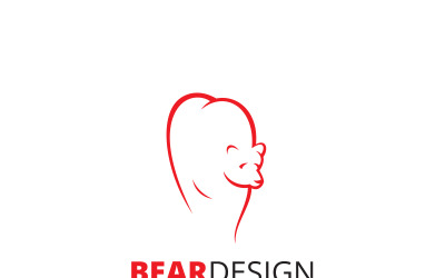 Design do urso - modelo de logotipo