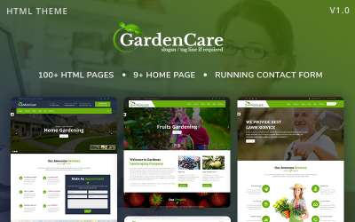 GardenCare - Šablona webových stránek pro zahradnictví pro květiny, ovoce, výsadbu zeleniny a terénní úpravy