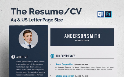 Modèle de CV de développeur Web