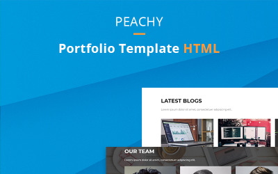 Peachy - Material One Page Portfolio Landing Page Template