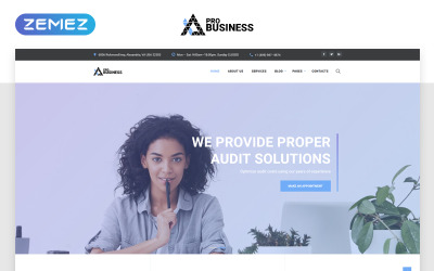 proBusiness - Elegant Audit Company flersidig HTML-webbplatsmall
