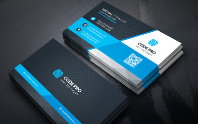 Black Coporate Business Card - Corporate Identity Template