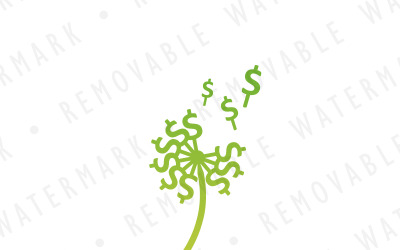 Blowing Money Dandelion Logo Template